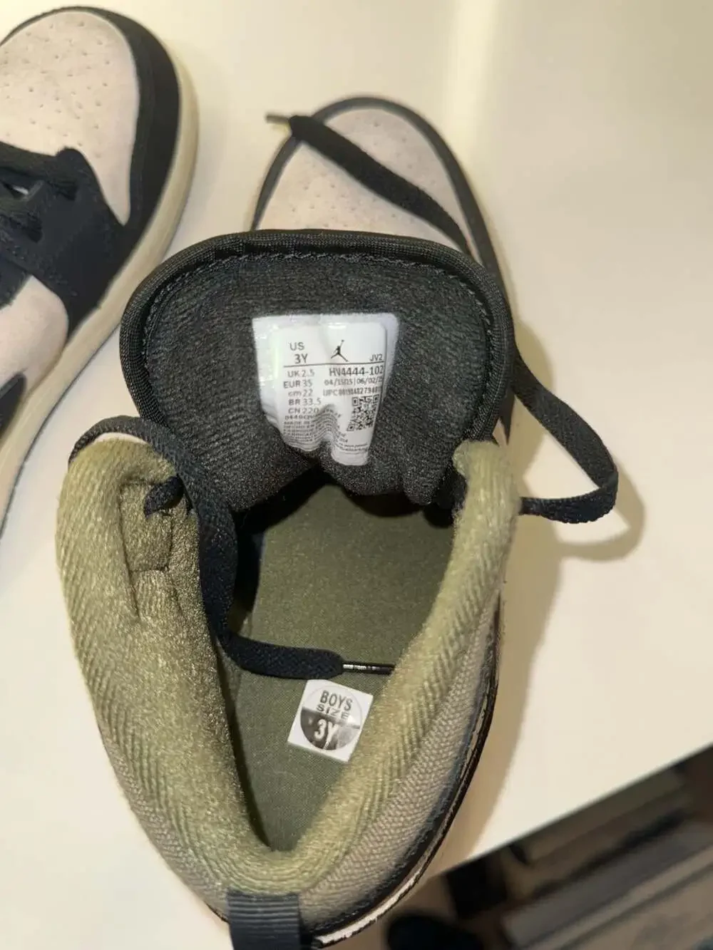 Air Jordan 1 Mid SE Light Orewood Brown Medium Olive Size 3Y